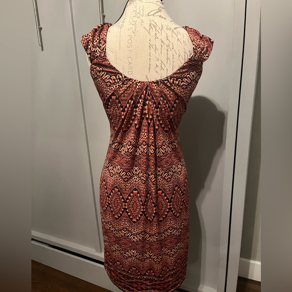 London times safari print dress sz 6